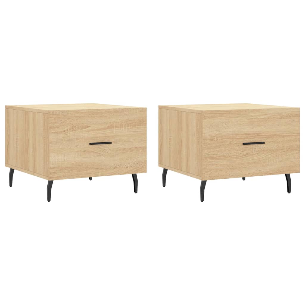 Tables basses 2 pcs chêne sonoma 50x50x40 cm bois d'ingénierie - XIOS