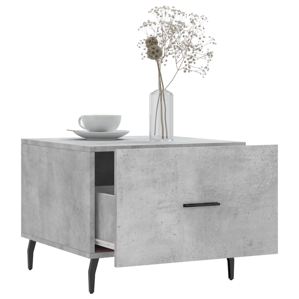 Tables basses 2 pcs gris béton 50x50x40 cm bois d'ingénierie - XIOS