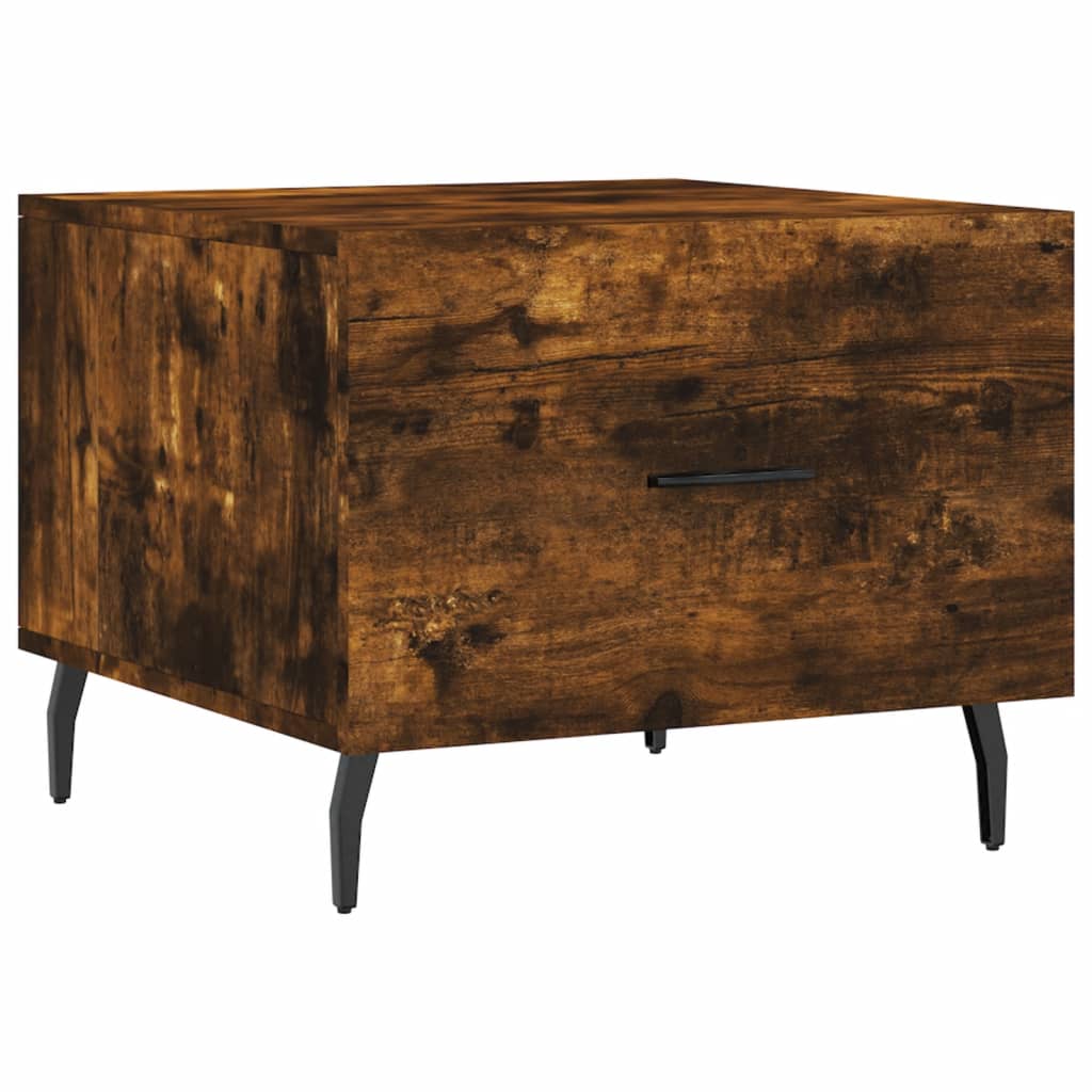 Tables basses 2 pcs chêne fumé 50x50x40 cm bois d'ingénierie - XIOS