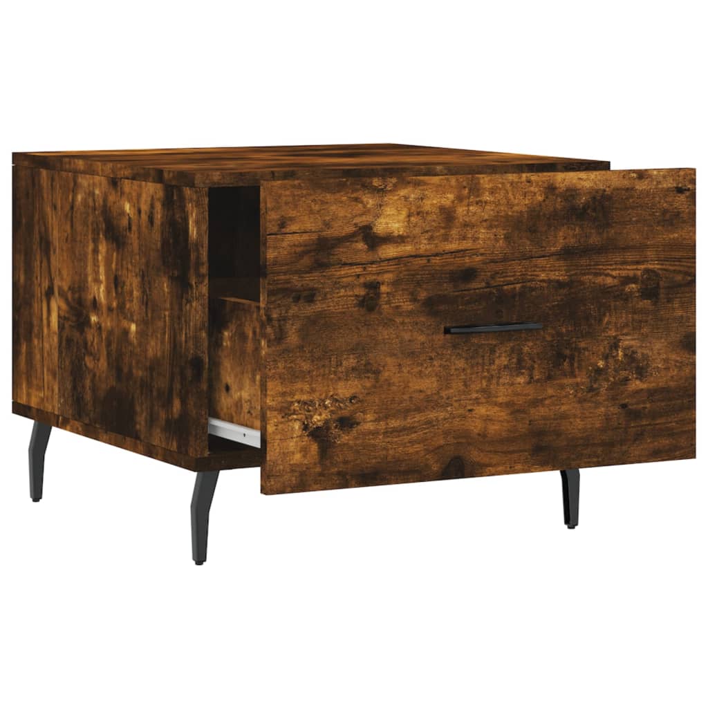 Tables basses 2 pcs chêne fumé 50x50x40 cm bois d'ingénierie - XIOS