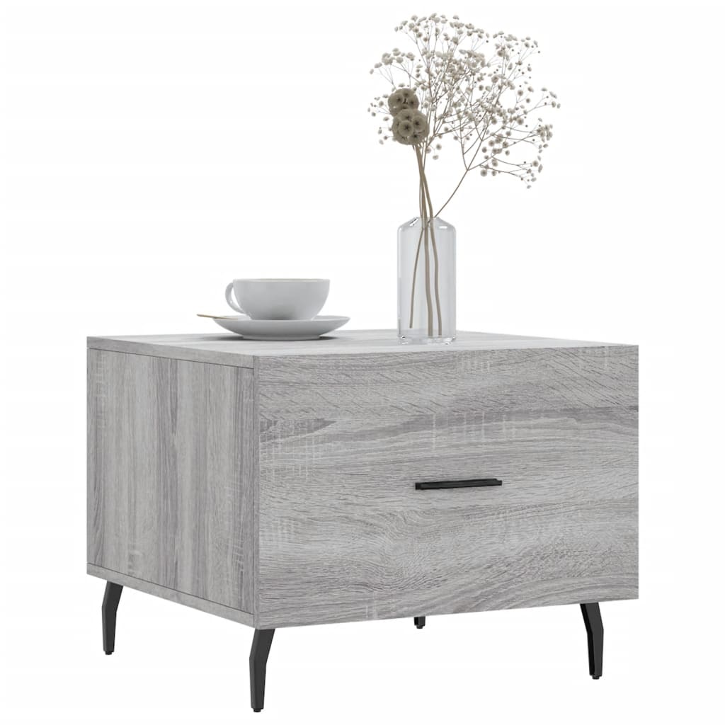 Table basse Sonoma gris 50x50x40 cm Bois d'ingénierie - XIOS