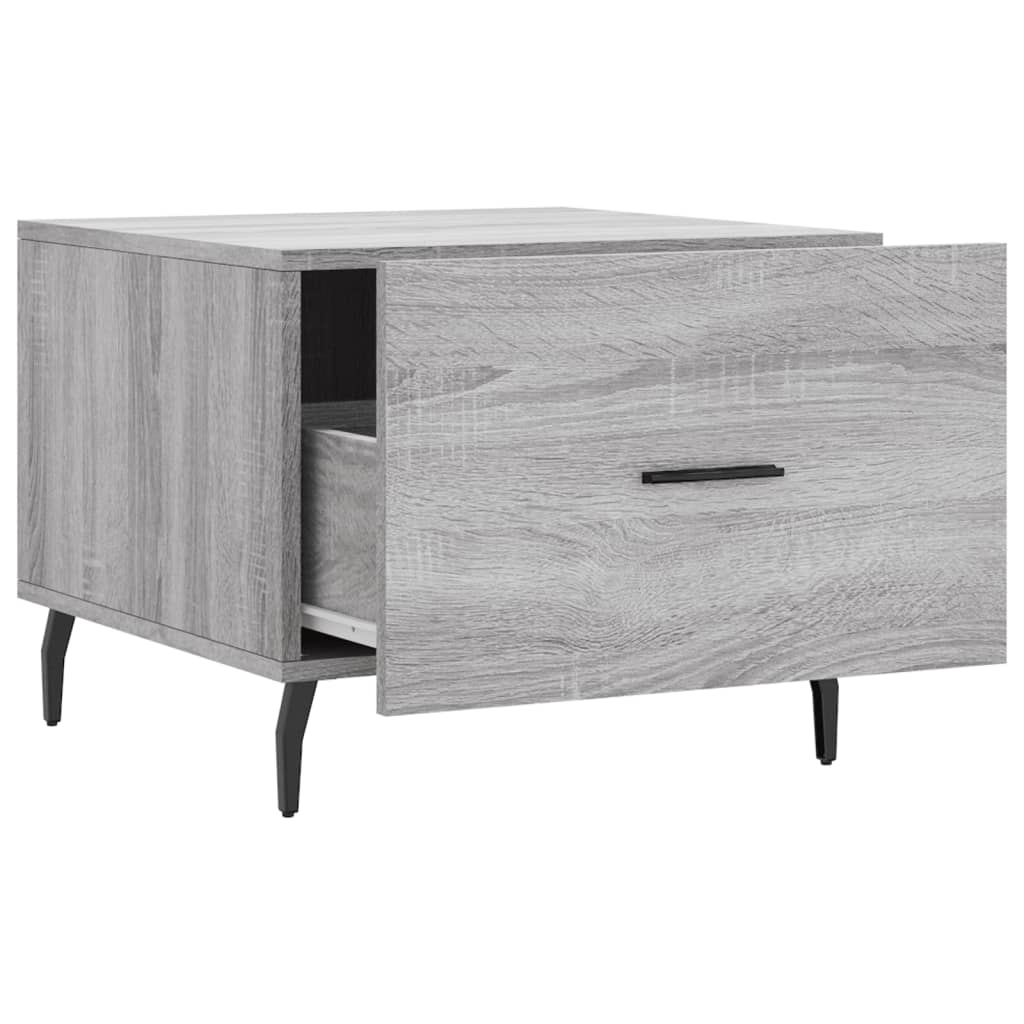 Table basse Sonoma gris 50x50x40 cm Bois d'ingénierie - XIOS