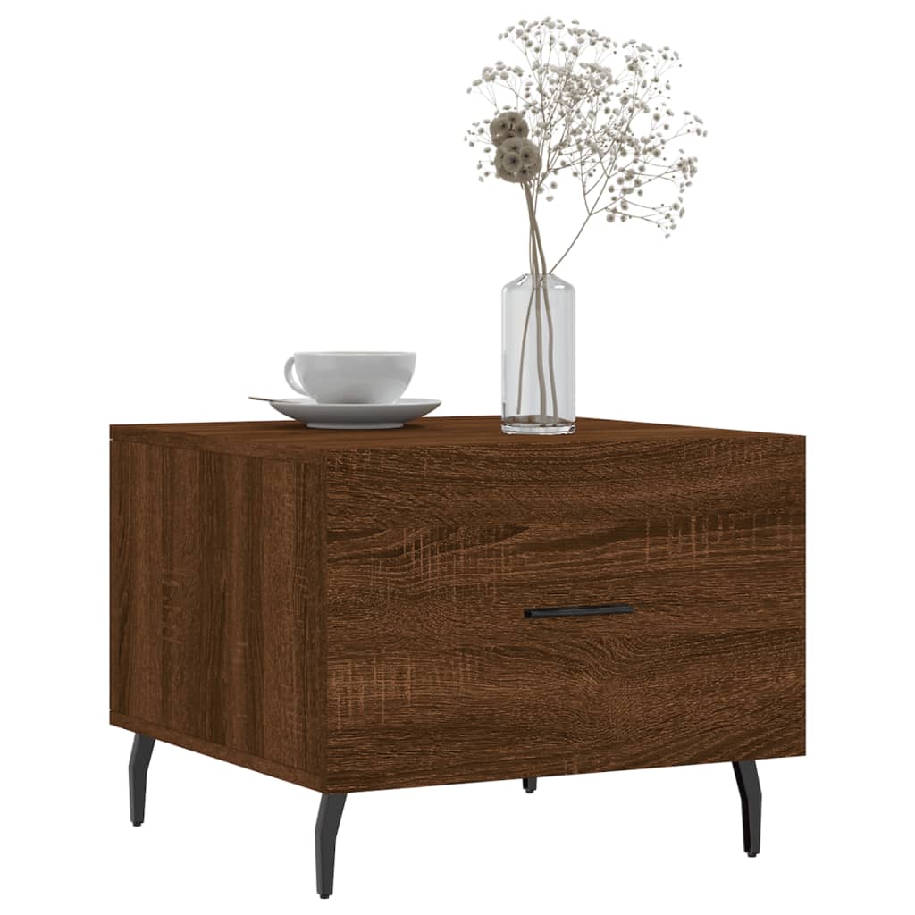 Table basse Chêne marron 50x50x40 cm Bois d'ingénierie - XIOS
