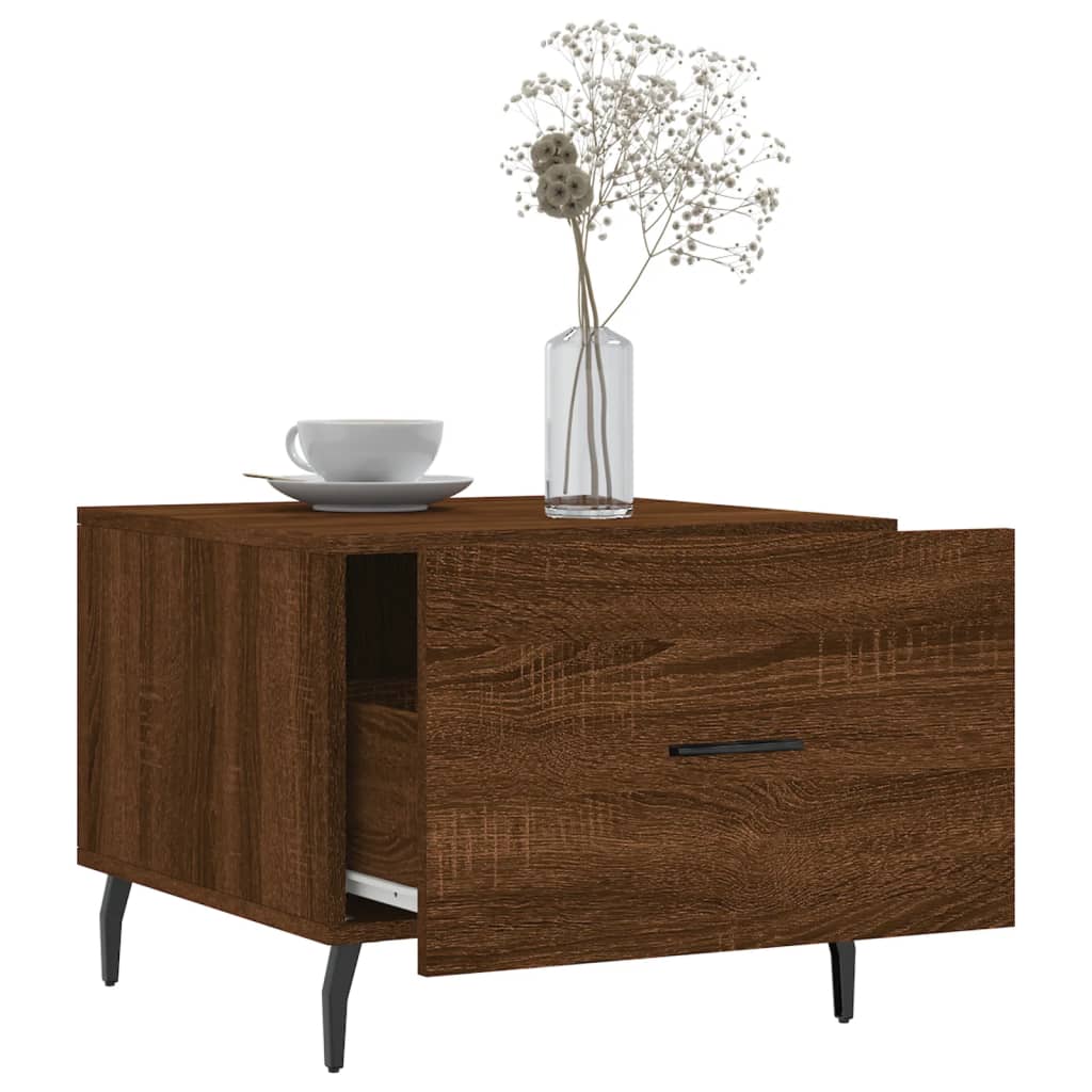 Table basse Chêne marron 50x50x40 cm Bois d'ingénierie - XIOS