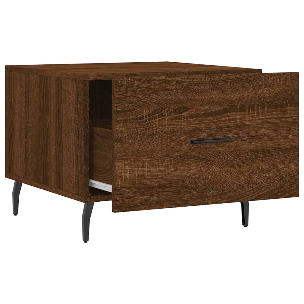 Table basse Chêne marron 50x50x40 cm Bois d'ingénierie - XIOS