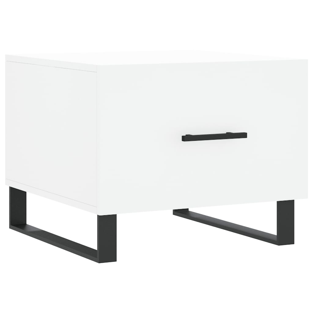 Table basse blanc 50x50x40 cm bois d'ingénierie - XIOS