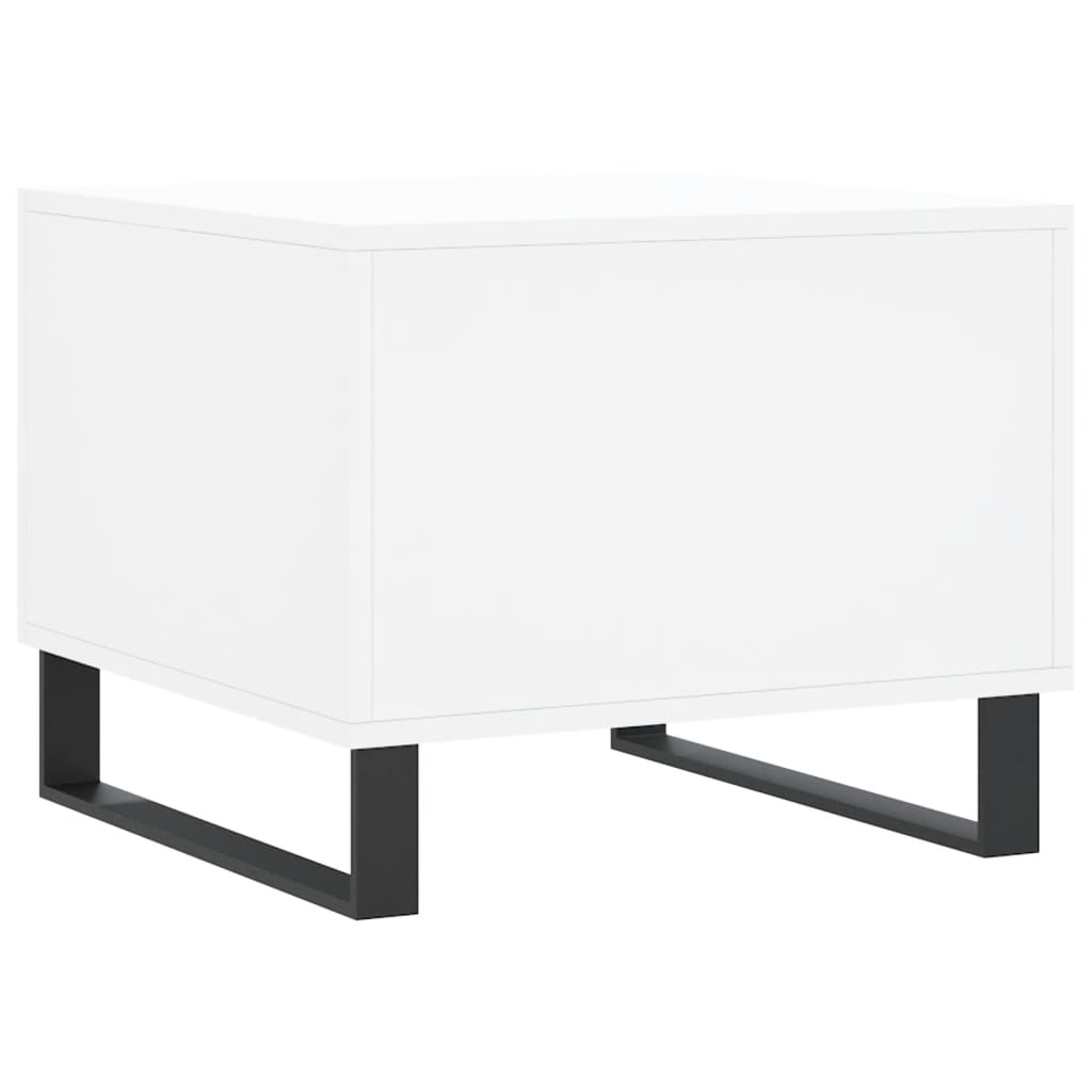 Table basse blanc 50x50x40 cm bois d'ingénierie - XIOS