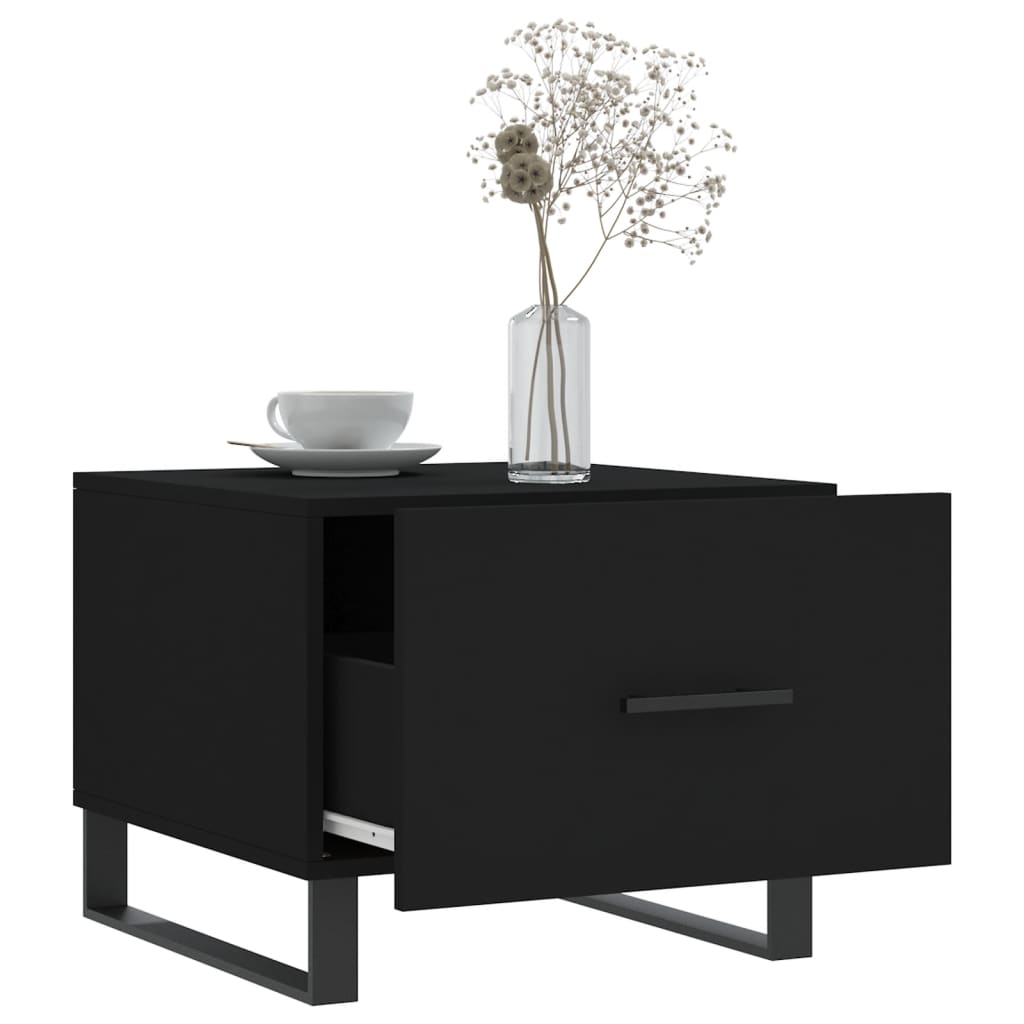 Tables basses 2 pcs noir 50x50x40 cm bois d'ingénierie - XIOS