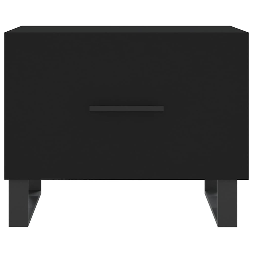 Tables basses 2 pcs noir 50x50x40 cm bois d'ingénierie - XIOS