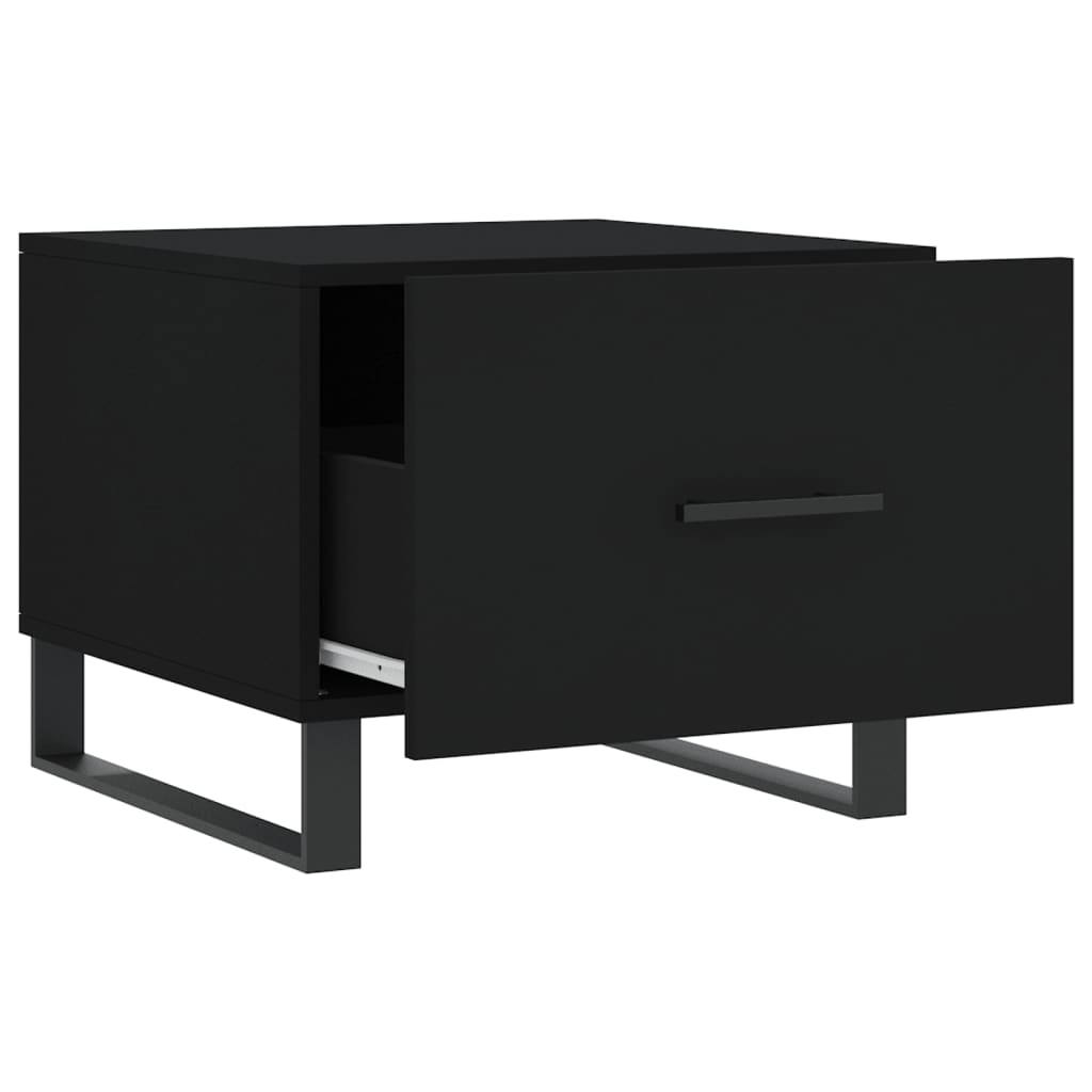 Tables basses 2 pcs noir 50x50x40 cm bois d'ingénierie - XIOS