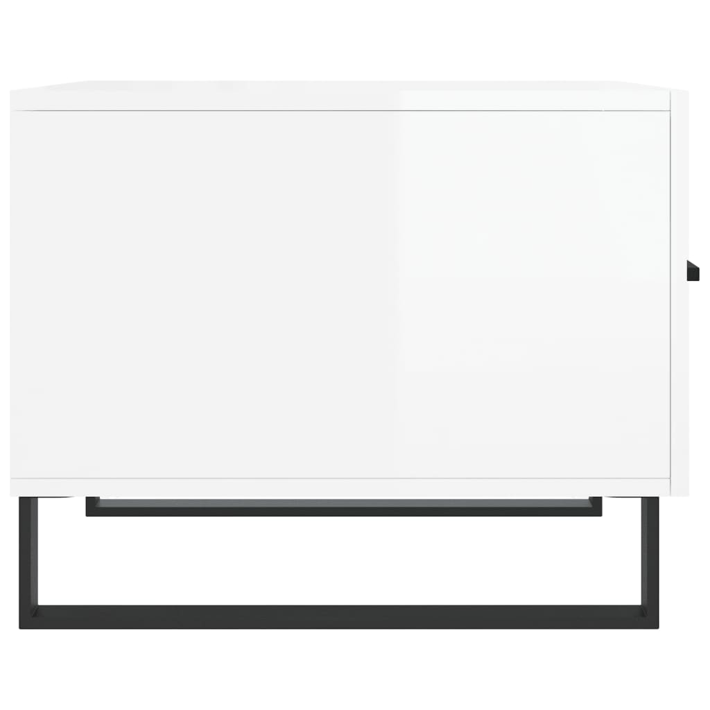 Tables basses 2 pcs blanc brillant 50x50x40cm bois d'ingénierie - XIOS