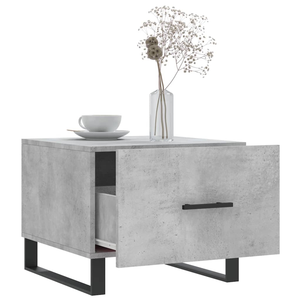 Tables basses 2 pcs gris béton 50x50x40 cm bois d'ingénierie - XIOS