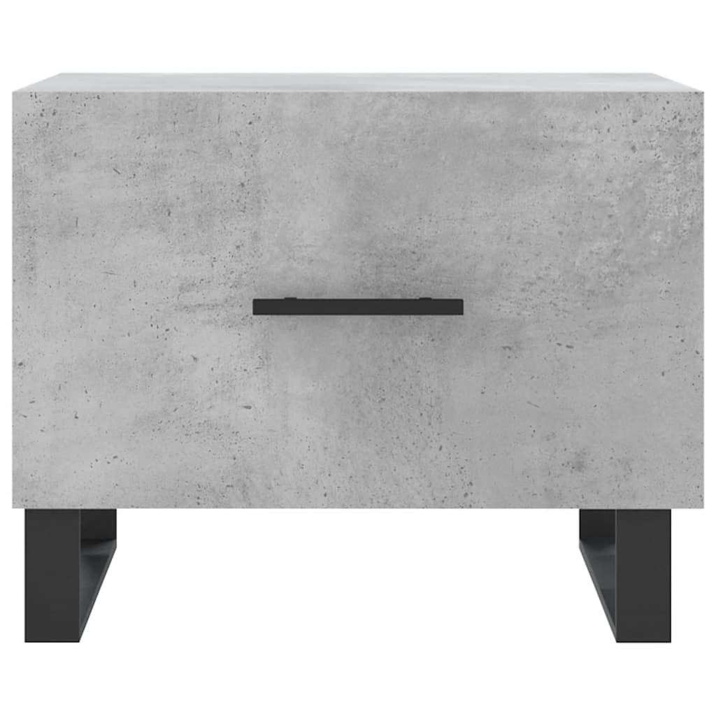 Tables basses 2 pcs gris béton 50x50x40 cm bois d'ingénierie - XIOS