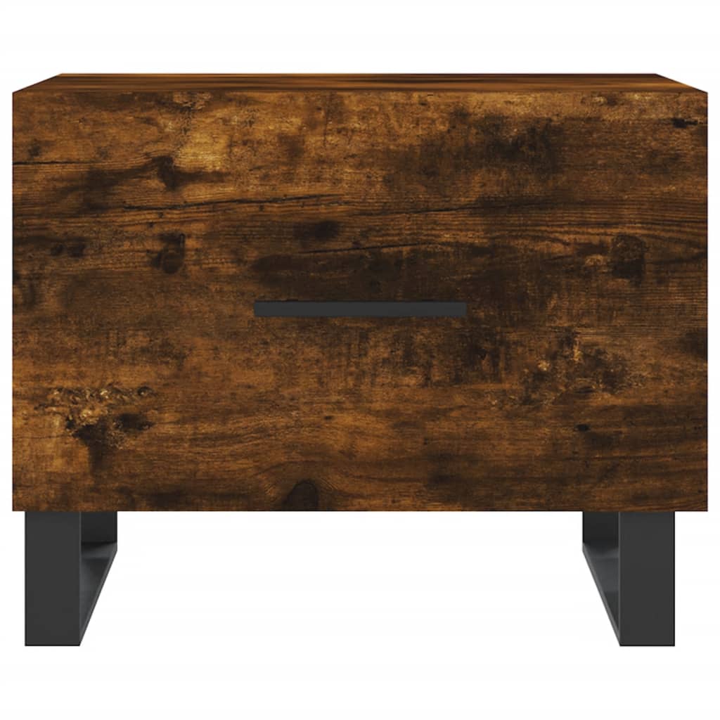 Tables basses 2 pcs chêne fumé 50x50x40 cm bois d'ingénierie - XIOS