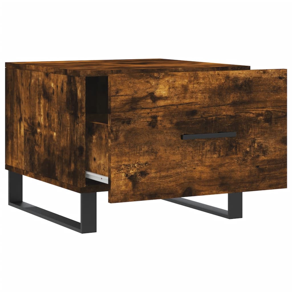 Tables basses 2 pcs chêne fumé 50x50x40 cm bois d'ingénierie - XIOS