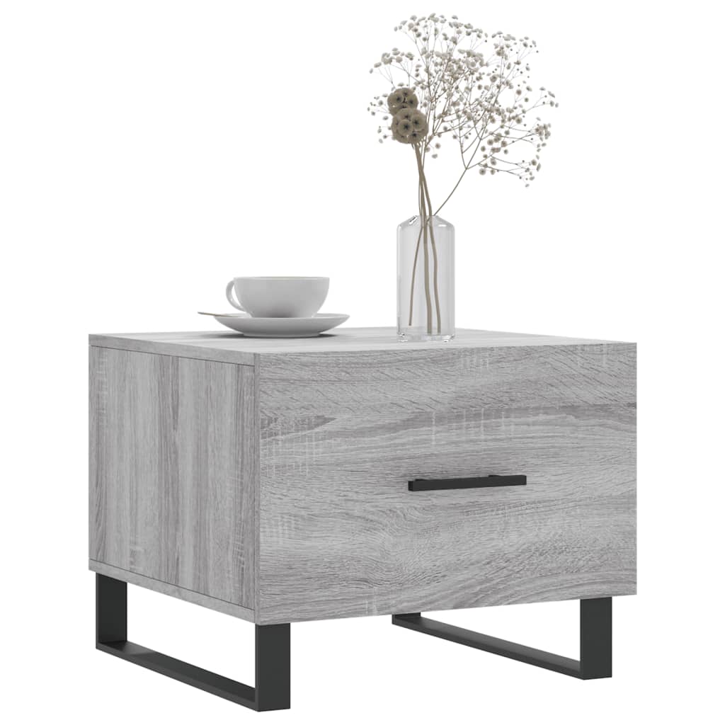 Table basse Sonoma gris 50x50x40 cm Bois d'ingénierie - XIOS