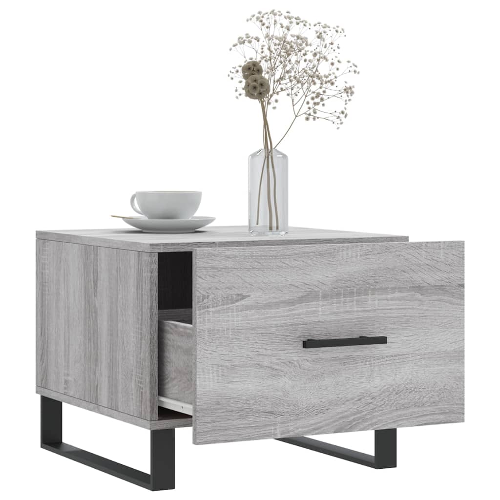 Table basse Sonoma gris 50x50x40 cm Bois d'ingénierie - XIOS