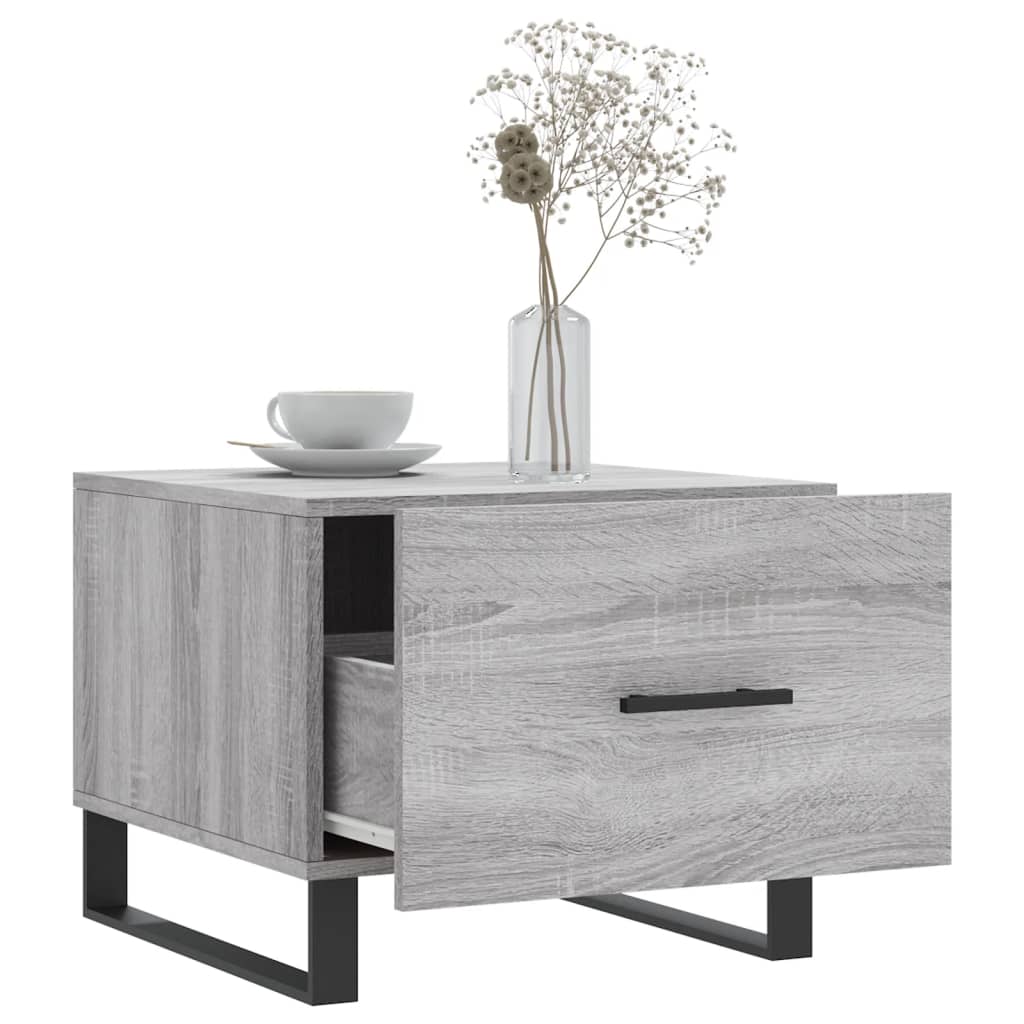 Tables basses 2 pcs sonoma gris 50x50x40 cm bois d'ingénierie - XIOS