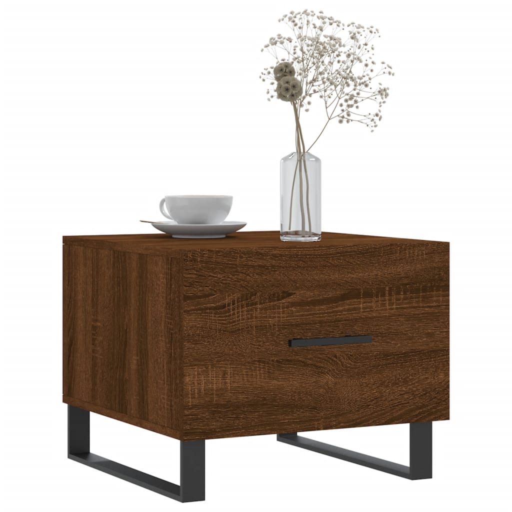 Table basse Chêne marron 50x50x40 cm Bois d'ingénierie - XIOS