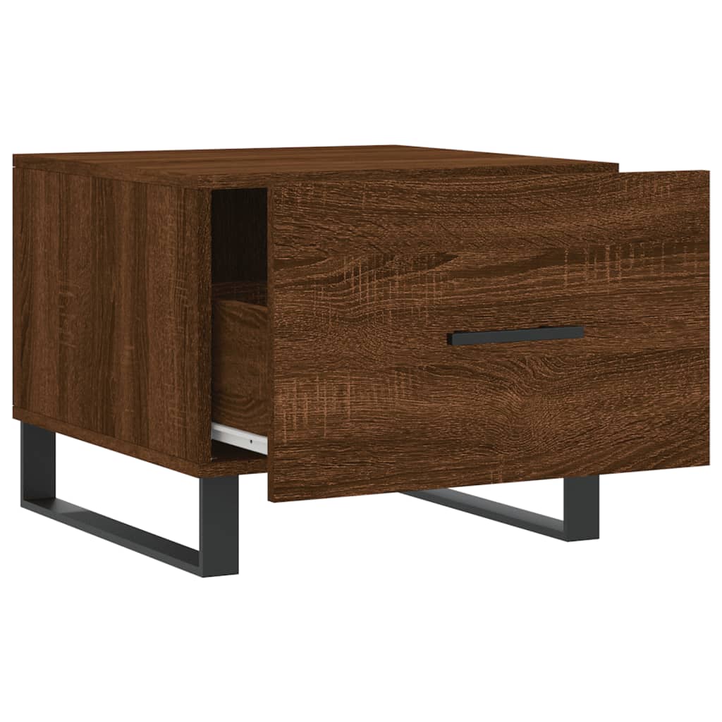 Table basse Chêne marron 50x50x40 cm Bois d'ingénierie - XIOS