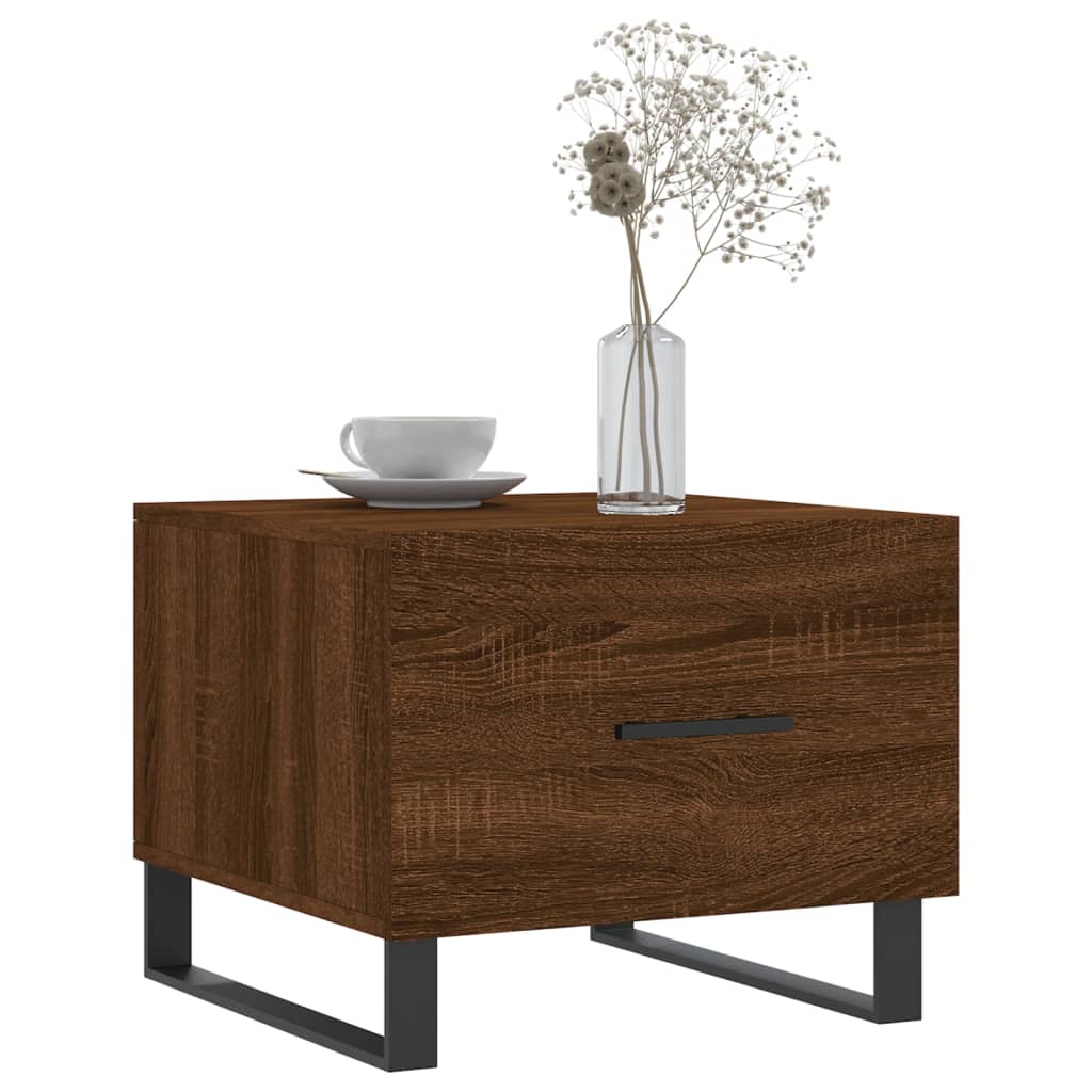 Tables basses 2 pcs chêne marron 50x50x40 cm bois d'ingénierie - XIOS