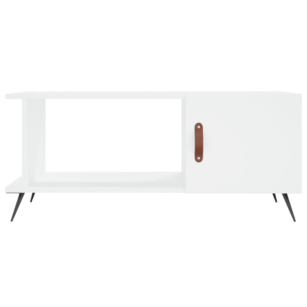 Table basse blanc 90x50x40 cm bois d'ingénierie - XIOS