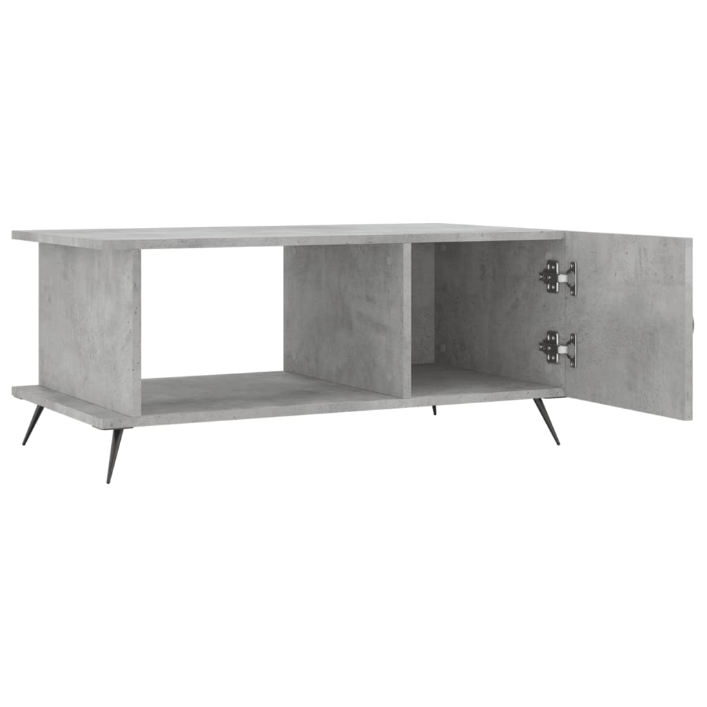 Table basse gris béton 90x50x40 cm bois d'ingénierie - XIOS