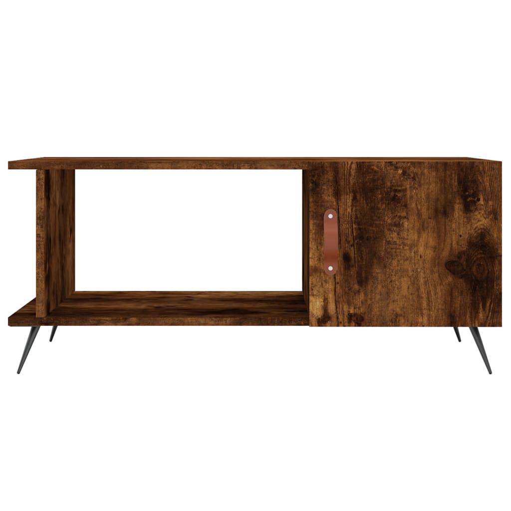 Table basse chêne fumé 90x50x40 cm bois d'ingénierie - XIOS