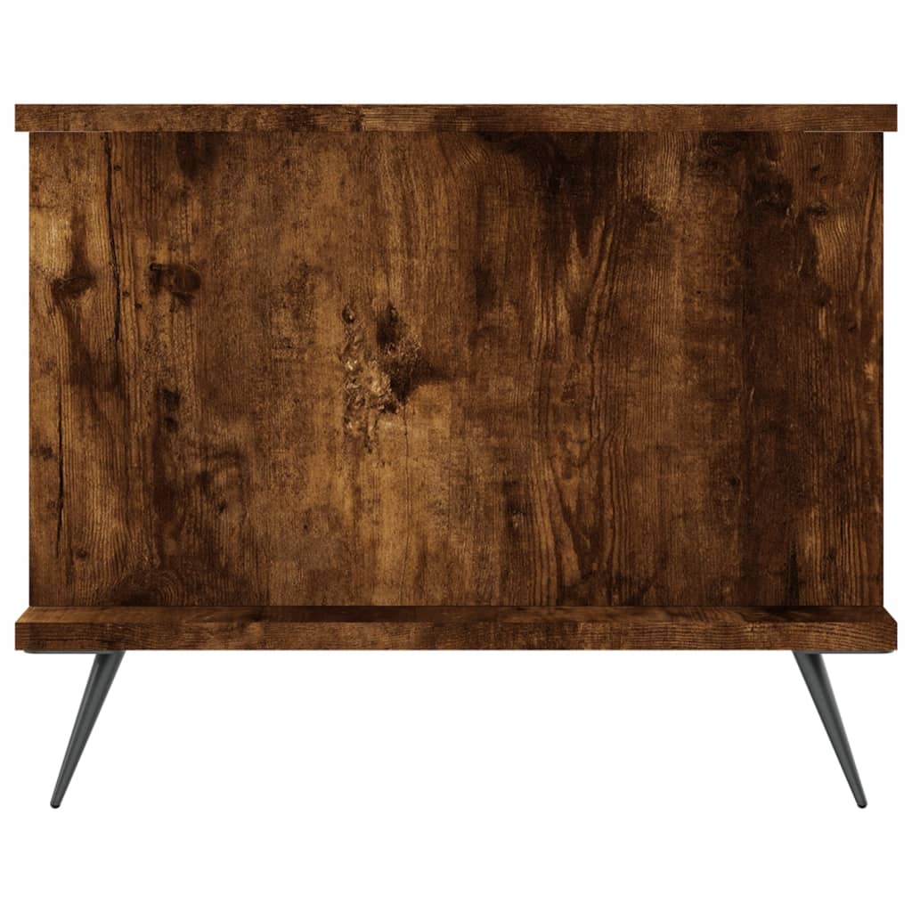 Table basse chêne fumé 90x50x40 cm bois d'ingénierie - XIOS