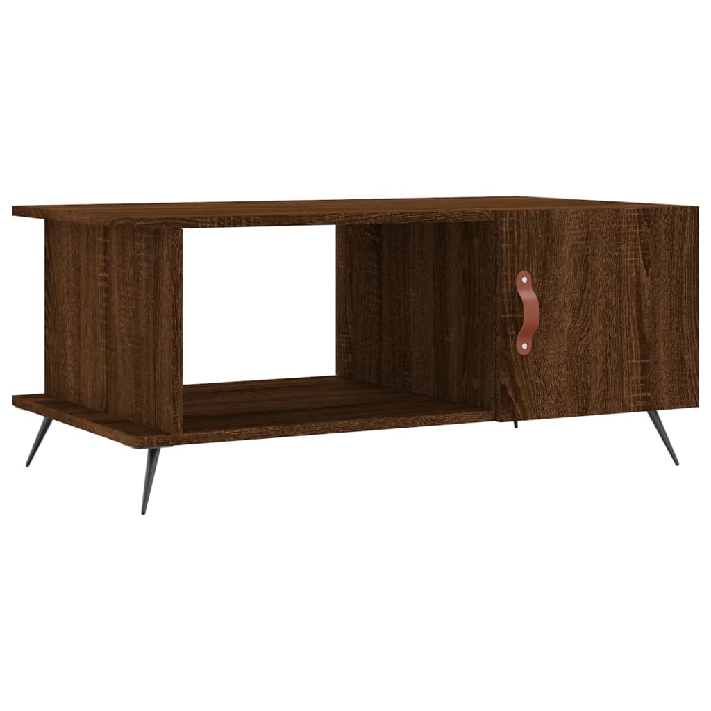 Table basse chêne marron 90x50x40 cm bois d'ingénierie - XIOS