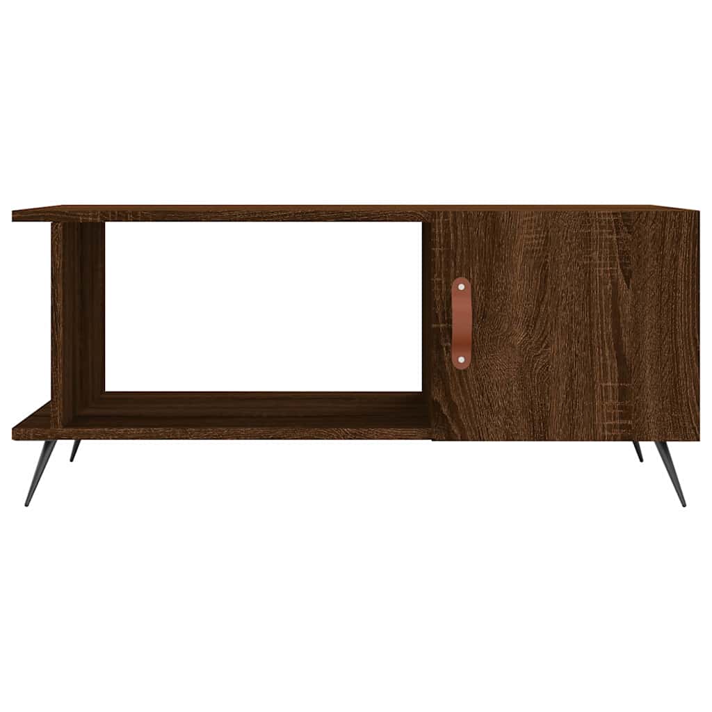 Table basse chêne marron 90x50x40 cm bois d'ingénierie - XIOS