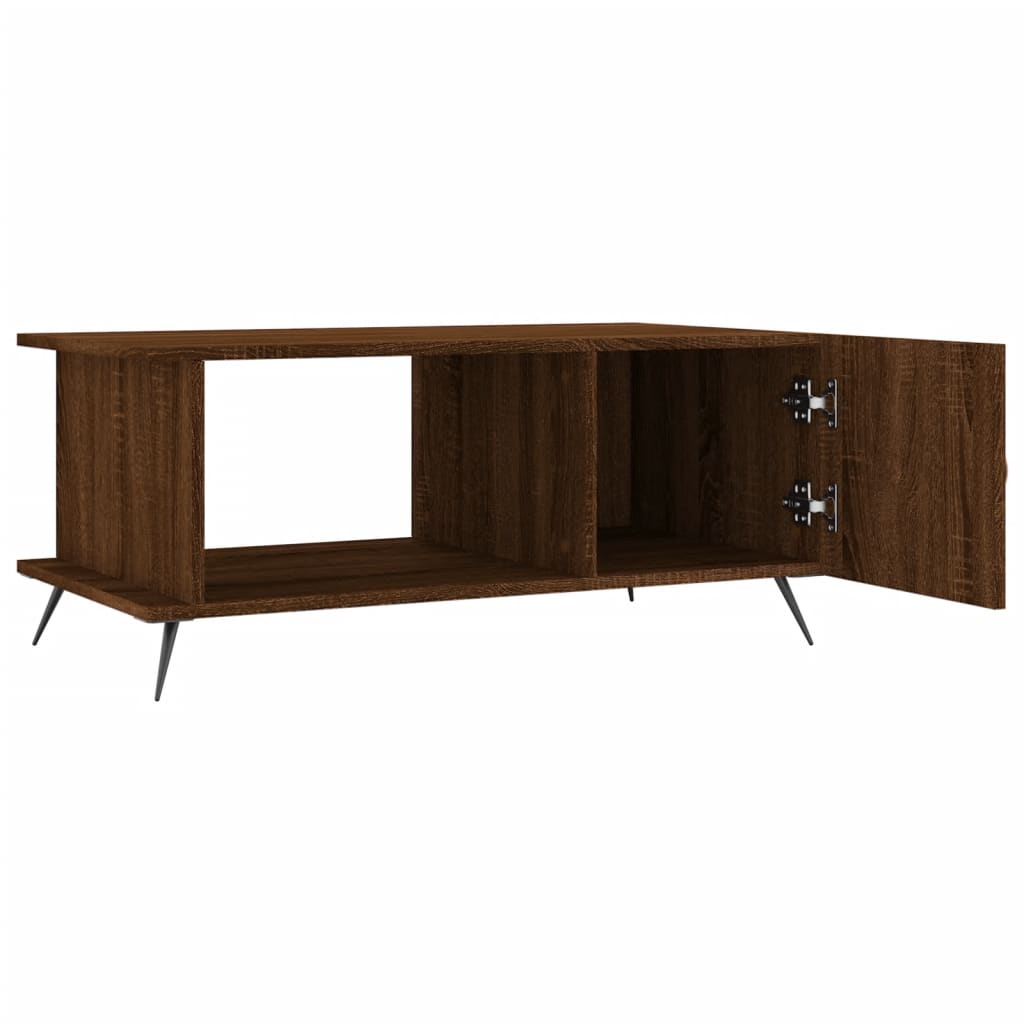 Table basse chêne marron 90x50x40 cm bois d'ingénierie - XIOS