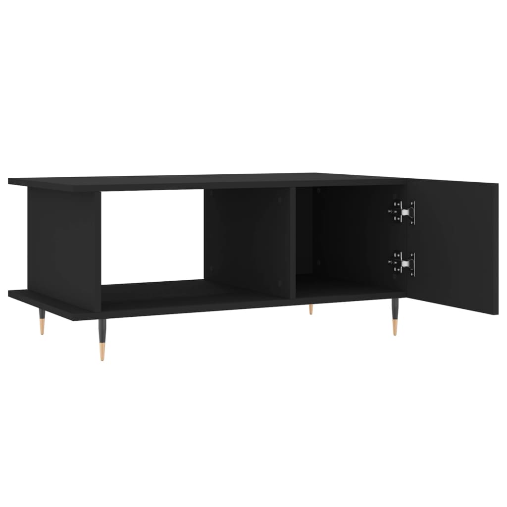 Table basse noir 90x50x40 cm bois d'ingénierie - XIOS