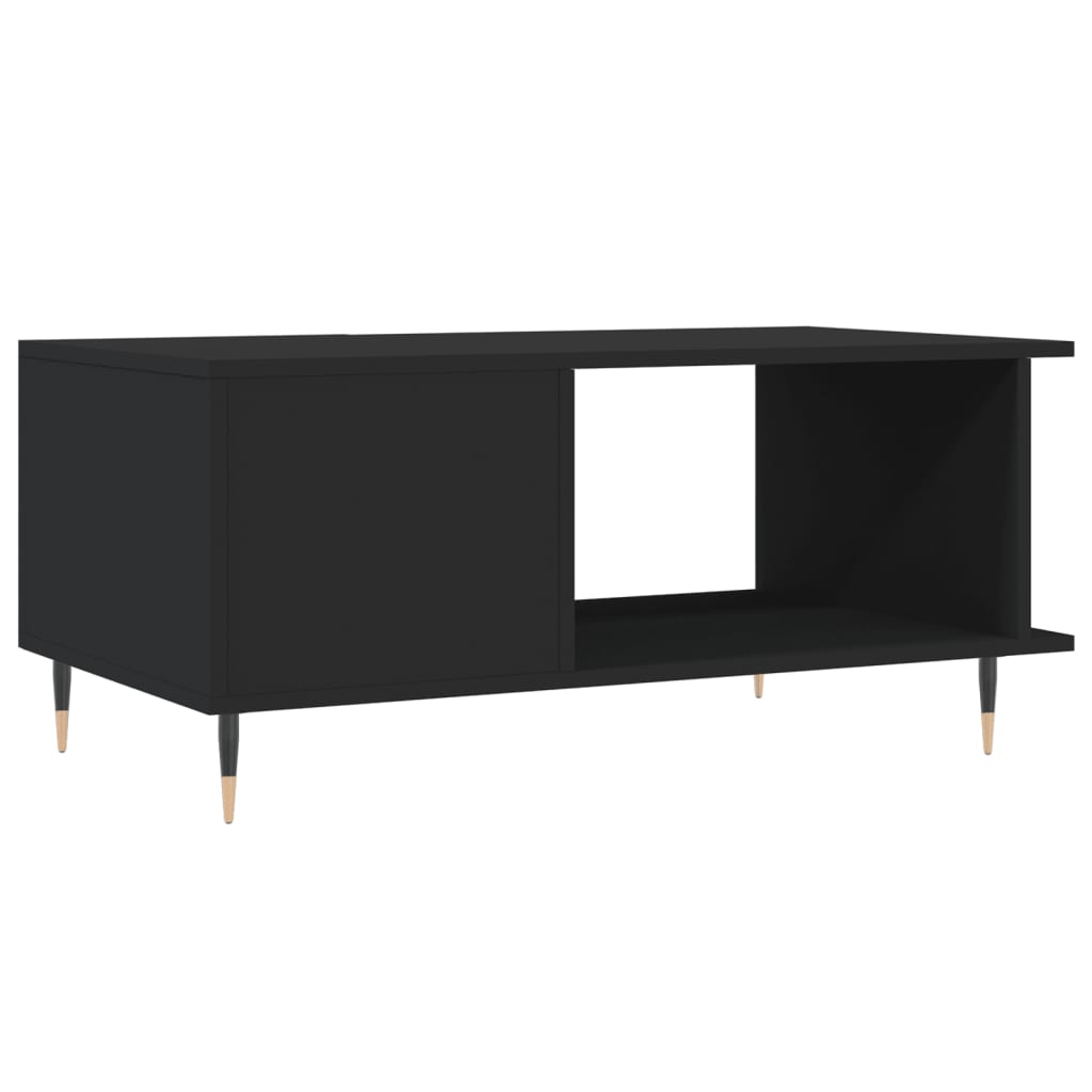 Table basse noir 90x50x40 cm bois d'ingénierie - XIOS