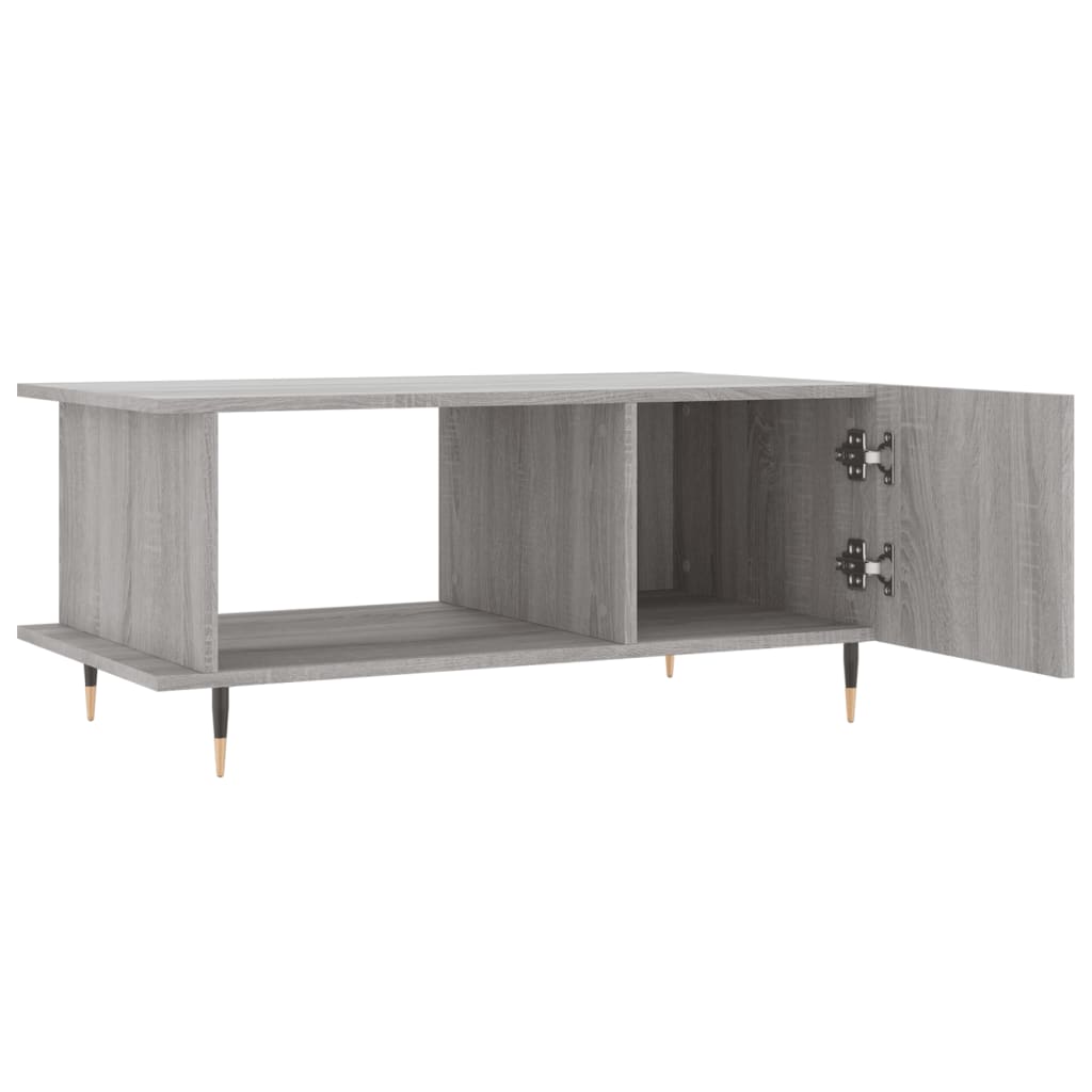 Table basse sonoma gris 90x50x40 cm bois d'ingénierie - XIOS