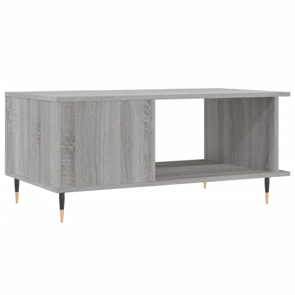 Table basse sonoma gris 90x50x40 cm bois d'ingénierie - XIOS