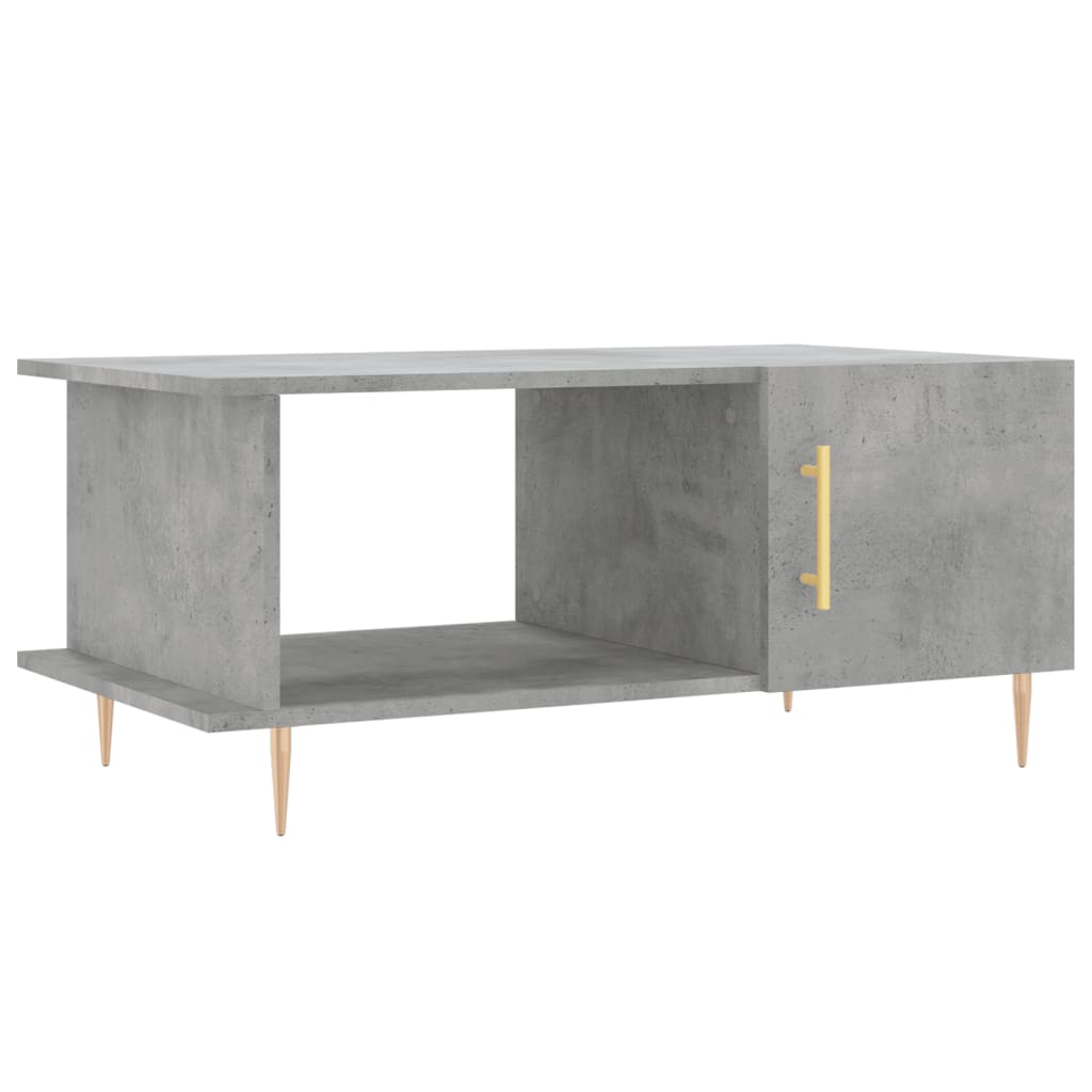 Table basse gris béton 90x50x40 cm bois d'ingénierie - XIOS