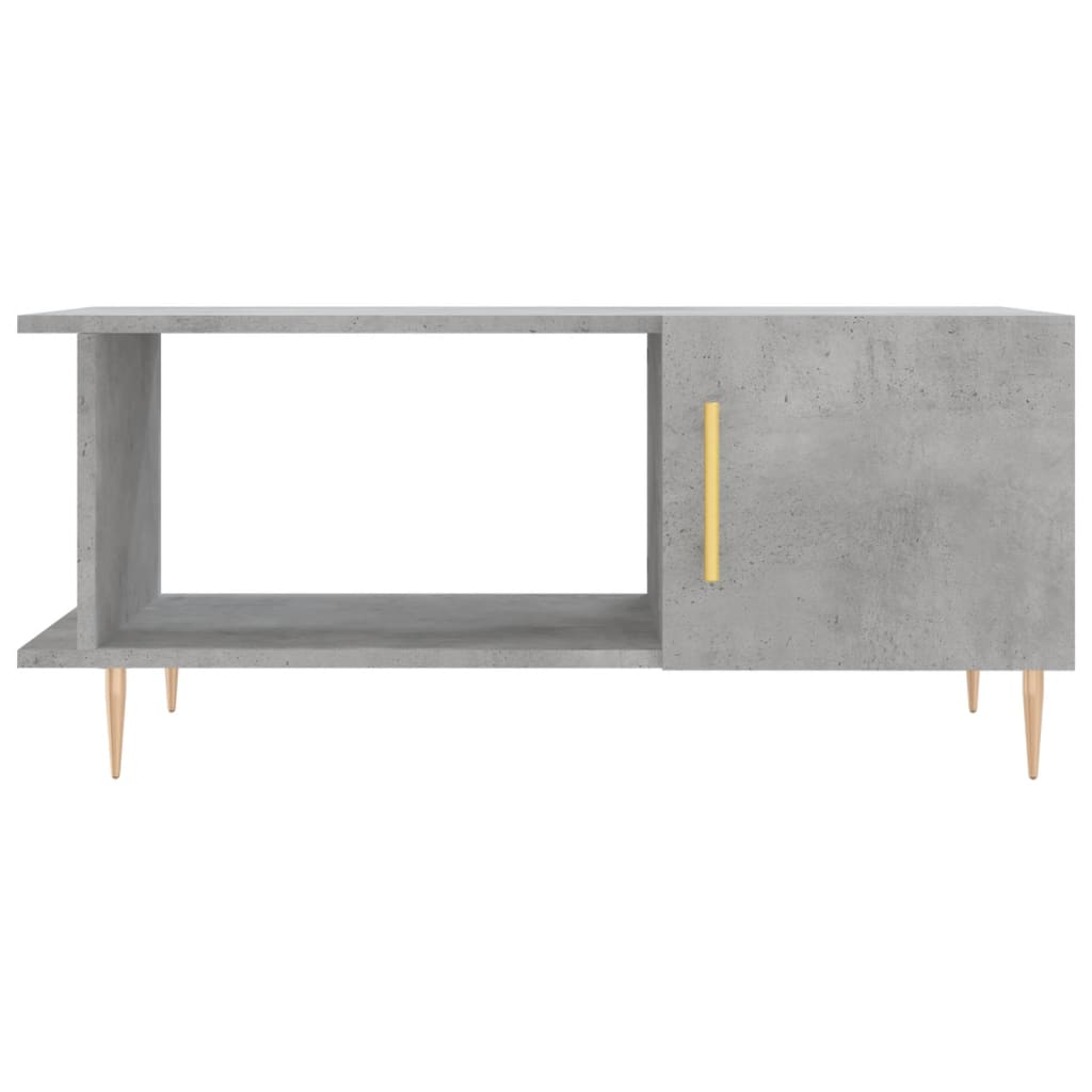 Table basse gris béton 90x50x40 cm bois d'ingénierie - XIOS