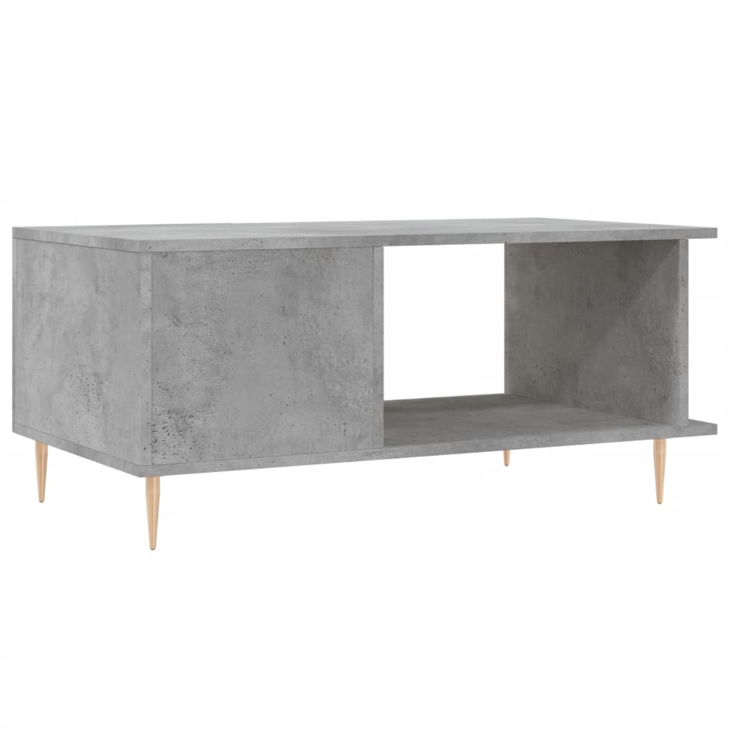 Table basse gris béton 90x50x40 cm bois d'ingénierie - XIOS