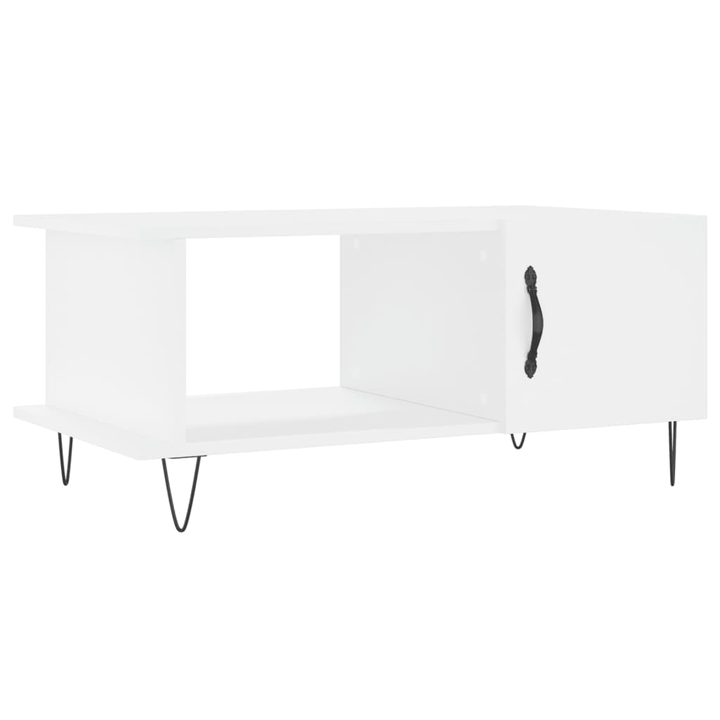 Table basse blanc 90x50x40 cm bois d'ingénierie - XIOS