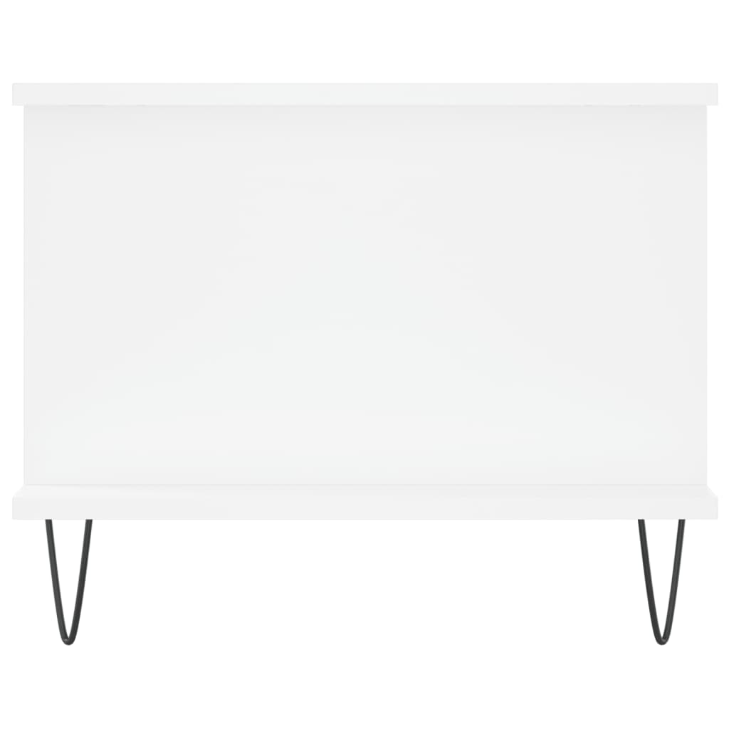 Table basse blanc 90x50x40 cm bois d'ingénierie - XIOS
