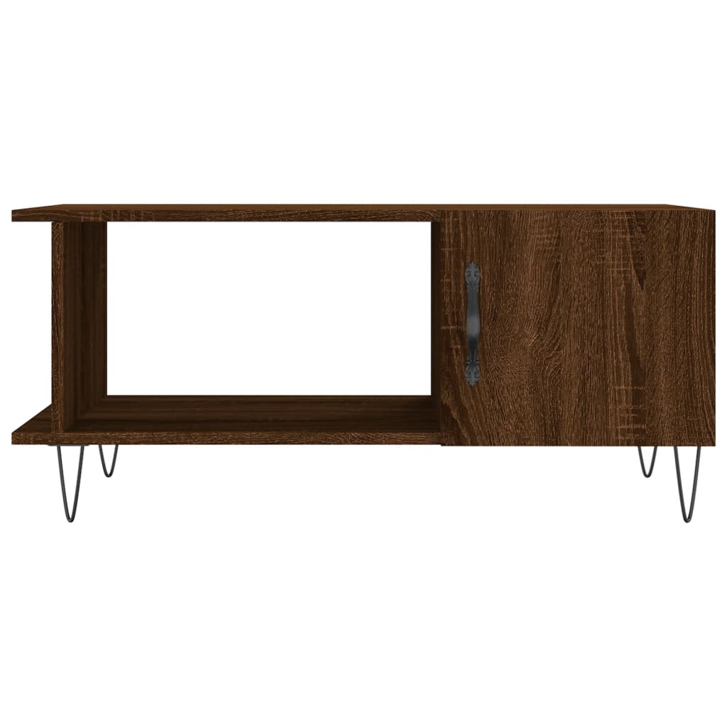 Table basse chêne marron 90x50x40 cm bois d'ingénierie - XIOS