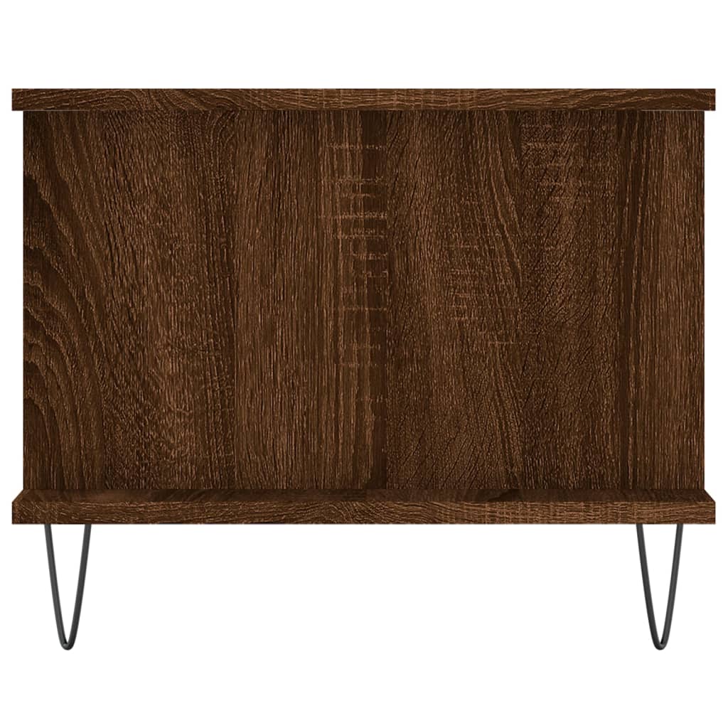 Table basse chêne marron 90x50x40 cm bois d'ingénierie - XIOS