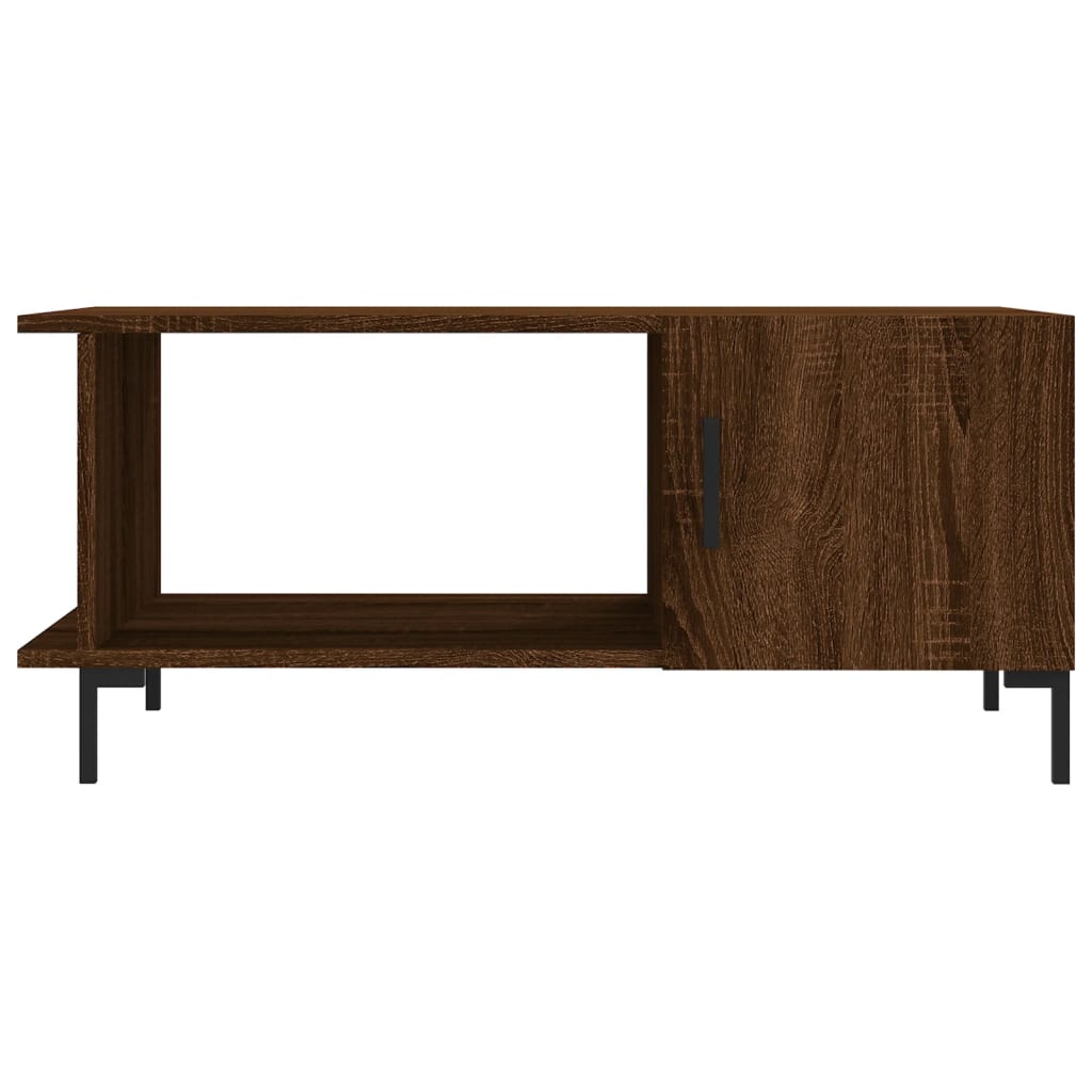 Table basse chêne marron 90x50x40 cm bois d'ingénierie - XIOS