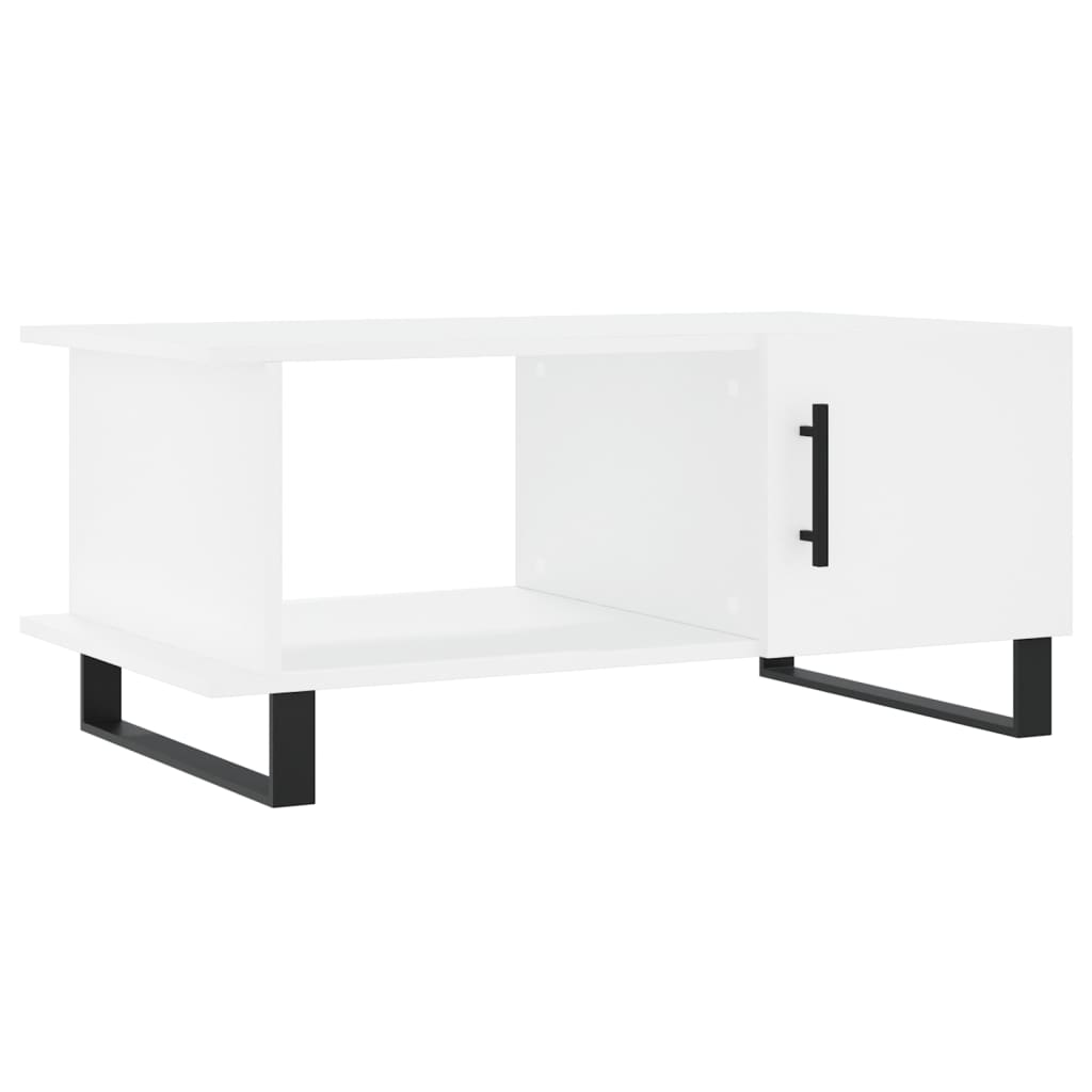 Table basse blanc 90x50x40 cm bois d'ingénierie - XIOS