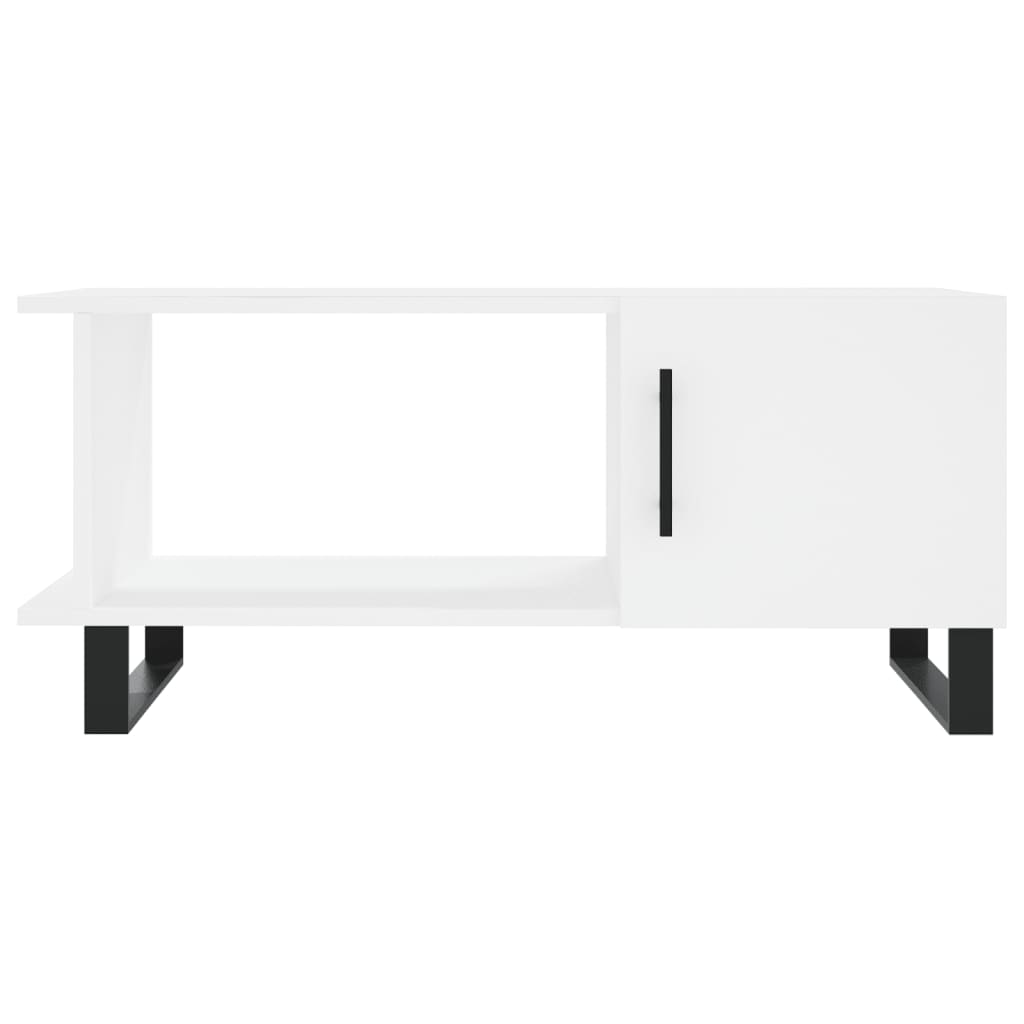 Table basse blanc 90x50x40 cm bois d'ingénierie - XIOS