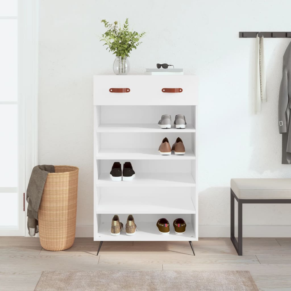 Armoire à chaussures blanc 60x35x105 cm bois d'ingénierie - XIOS