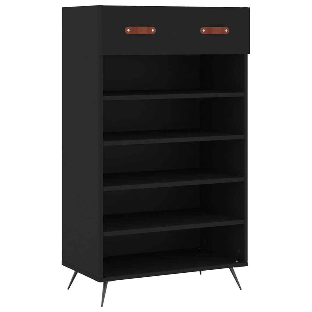 Armoire à chaussures noir 60x35x105 cm bois d'ingénierie - XIOS