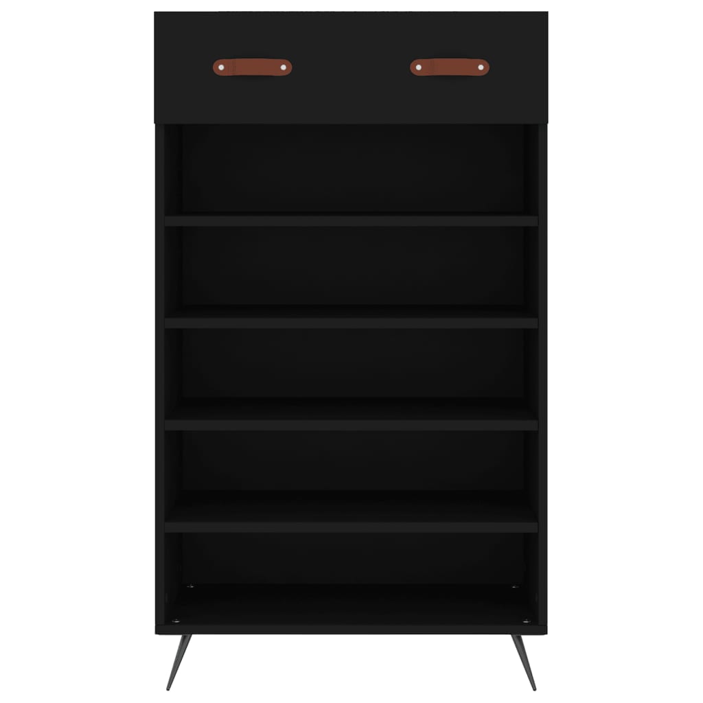 Armoire à chaussures noir 60x35x105 cm bois d'ingénierie - XIOS