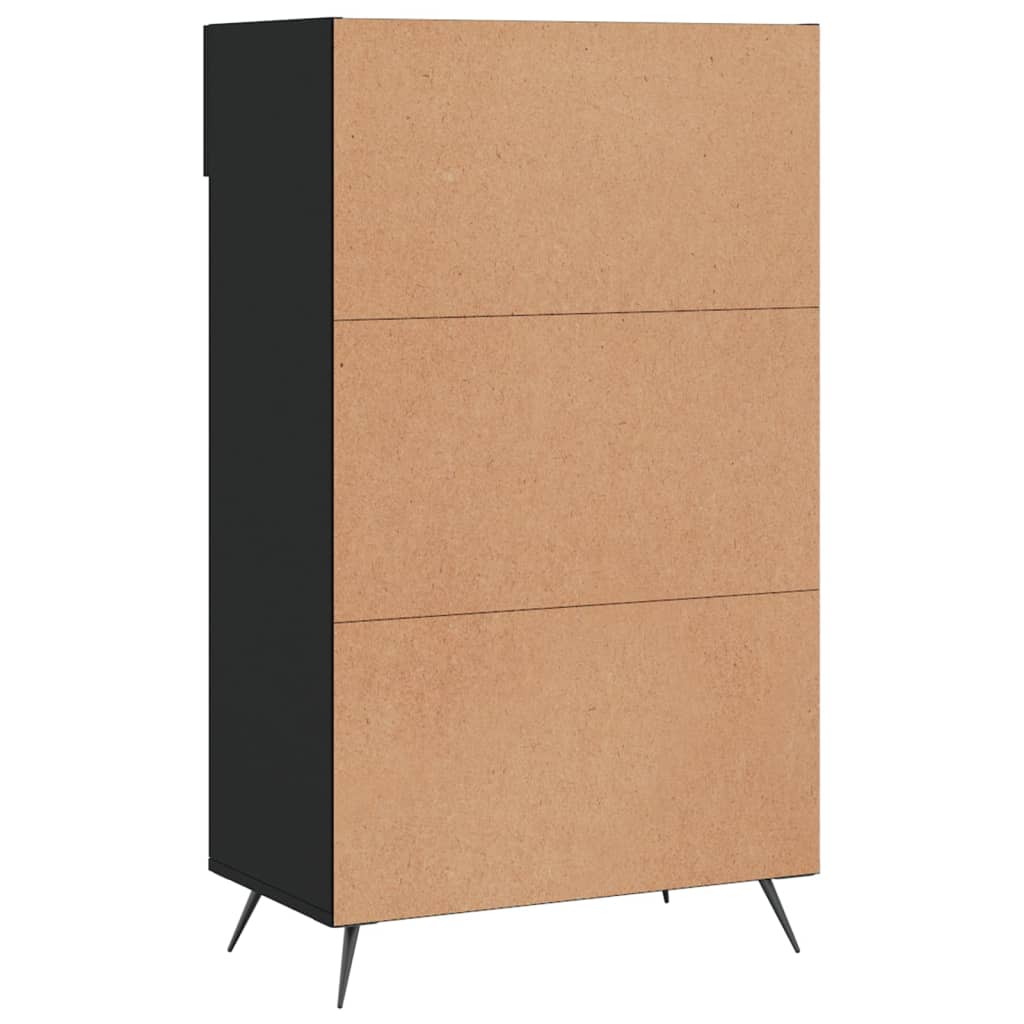 Armoire à chaussures noir 60x35x105 cm bois d'ingénierie - XIOS